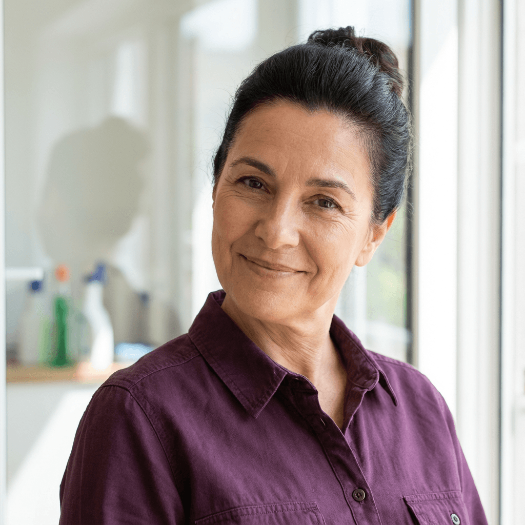 Portrait of Sarah Mitchell, head chef at a Toronto bistro